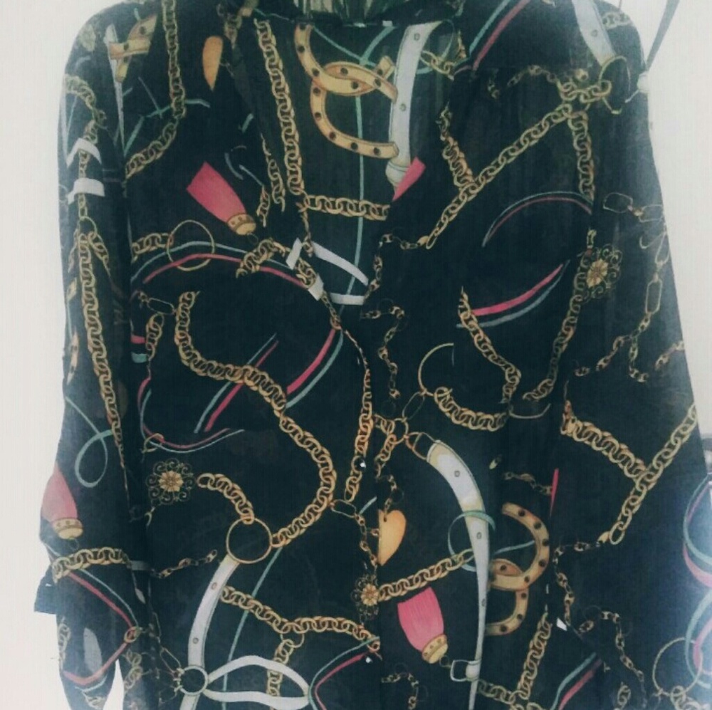 Gold chain blouse